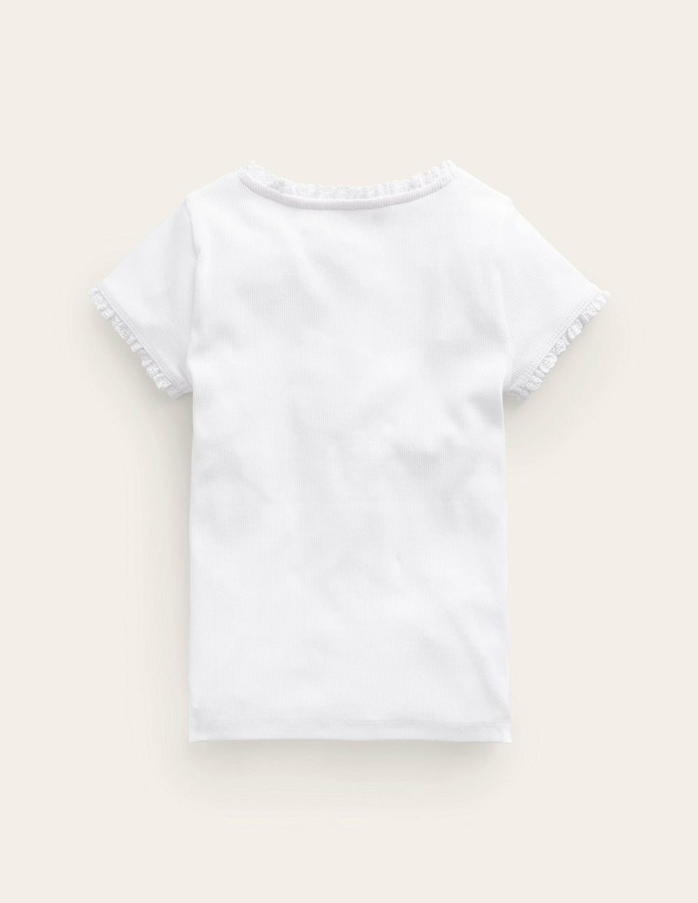 Short Sleeve Ribbed T-shirt-White / Boden