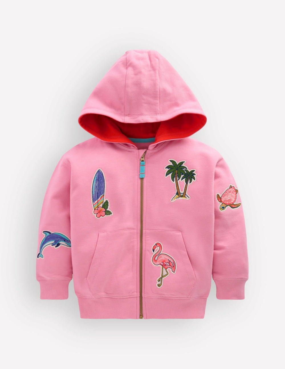 Badge Superstitch Hoodie-Bubblegum Pink Badges / Boden Online