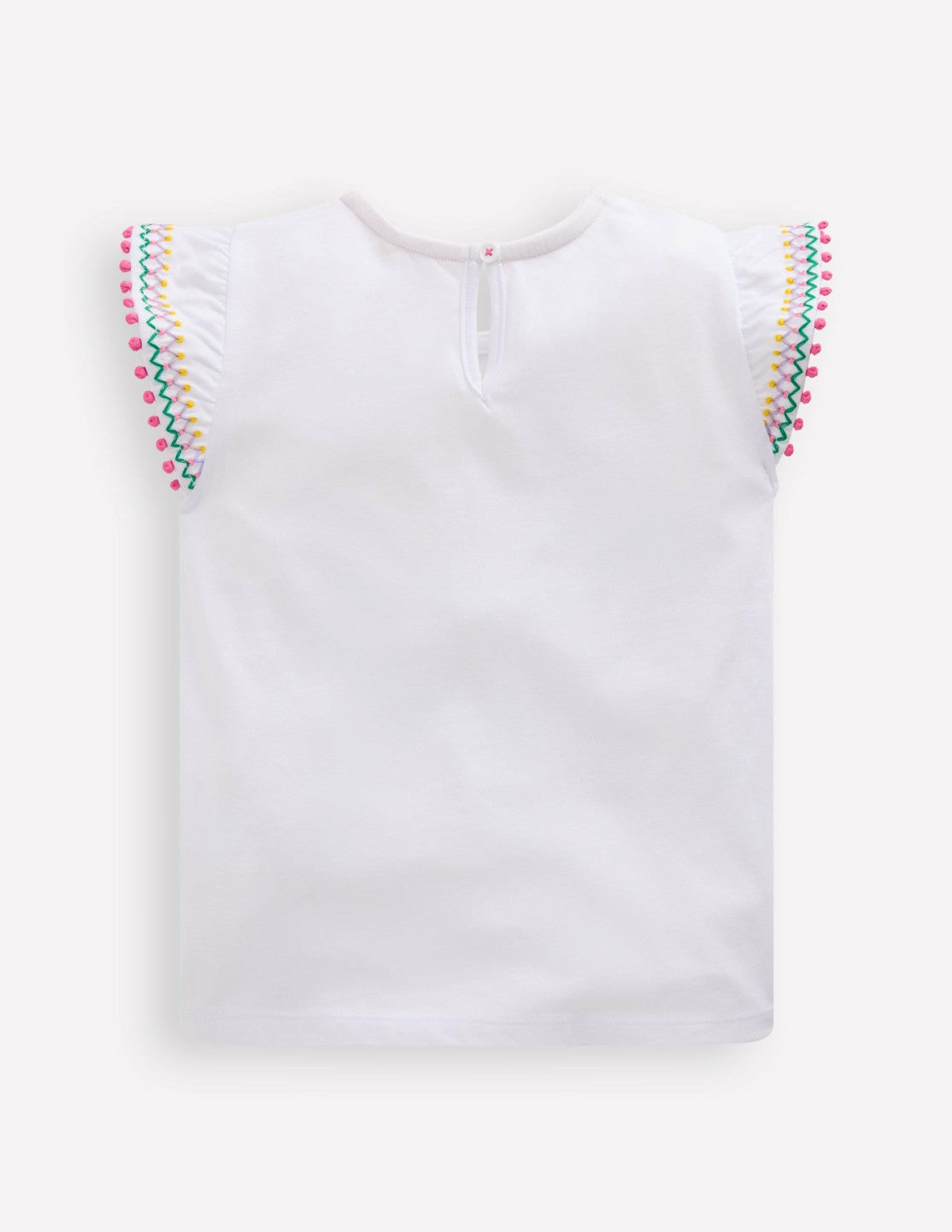 Flutter Sleeve Trim Top-White / Boden Discount