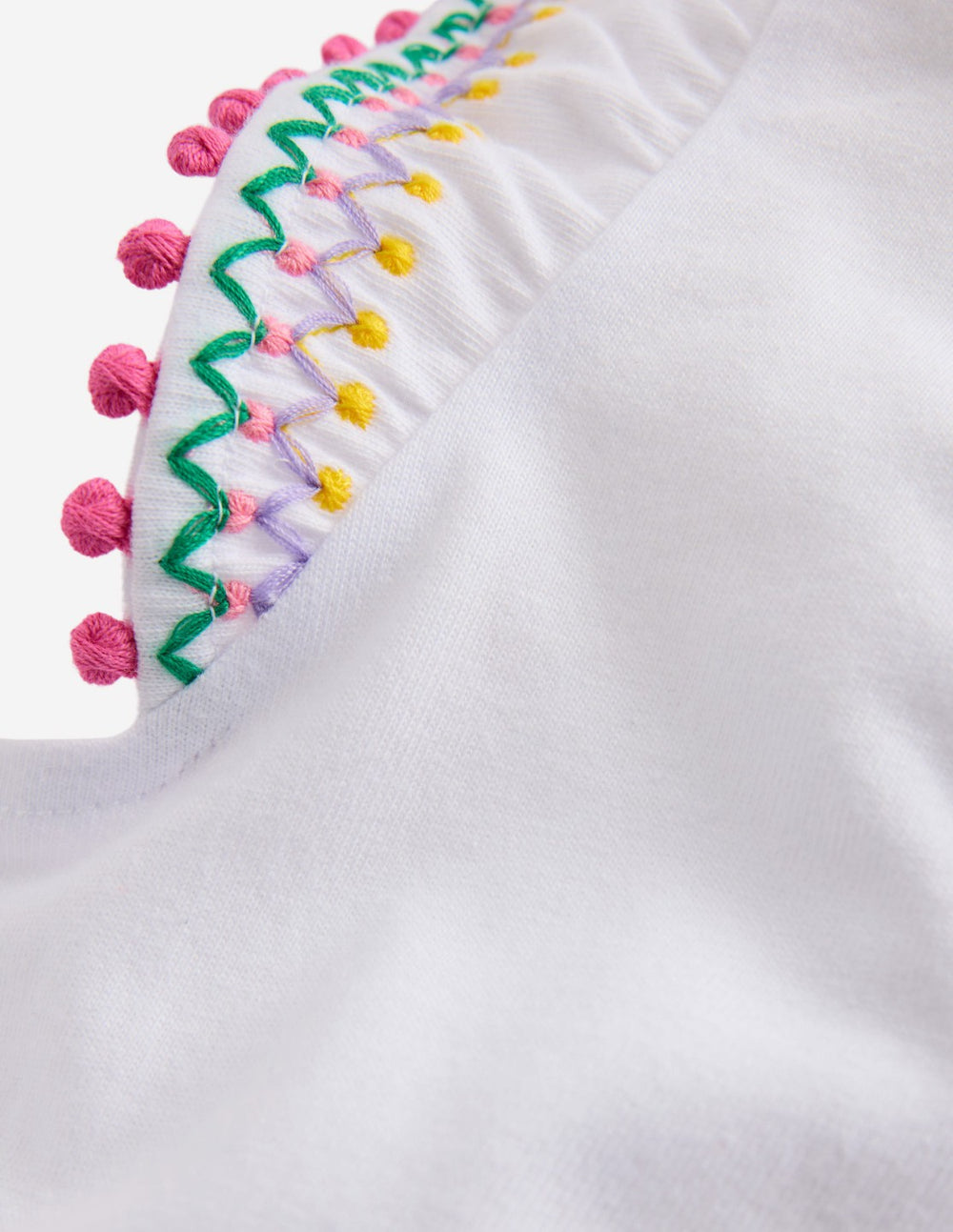 Flutter Sleeve Trim Top-White / Boden Discount