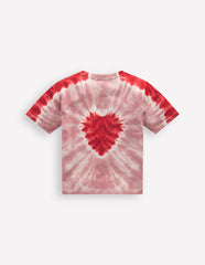 Tie Dye Logo Top-Vintage Pink Heart / Boden
