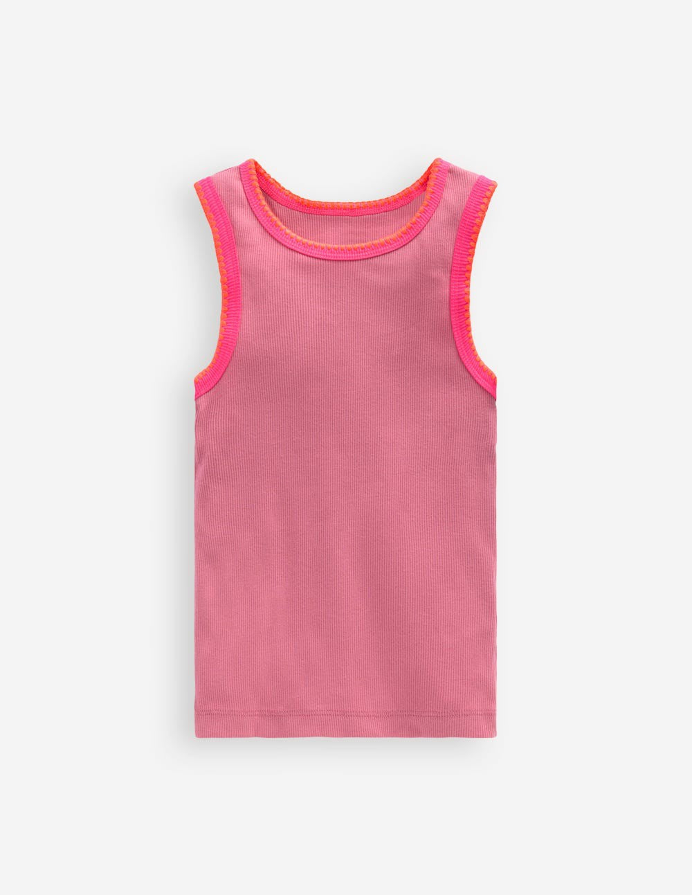 Crochet Trim Ribbed Vest-Pink Haze / Boden Sale