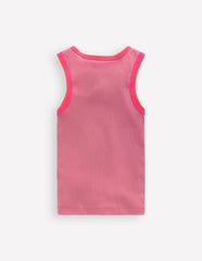 Crochet Trim Ribbed Vest-Pink Haze / Boden Sale