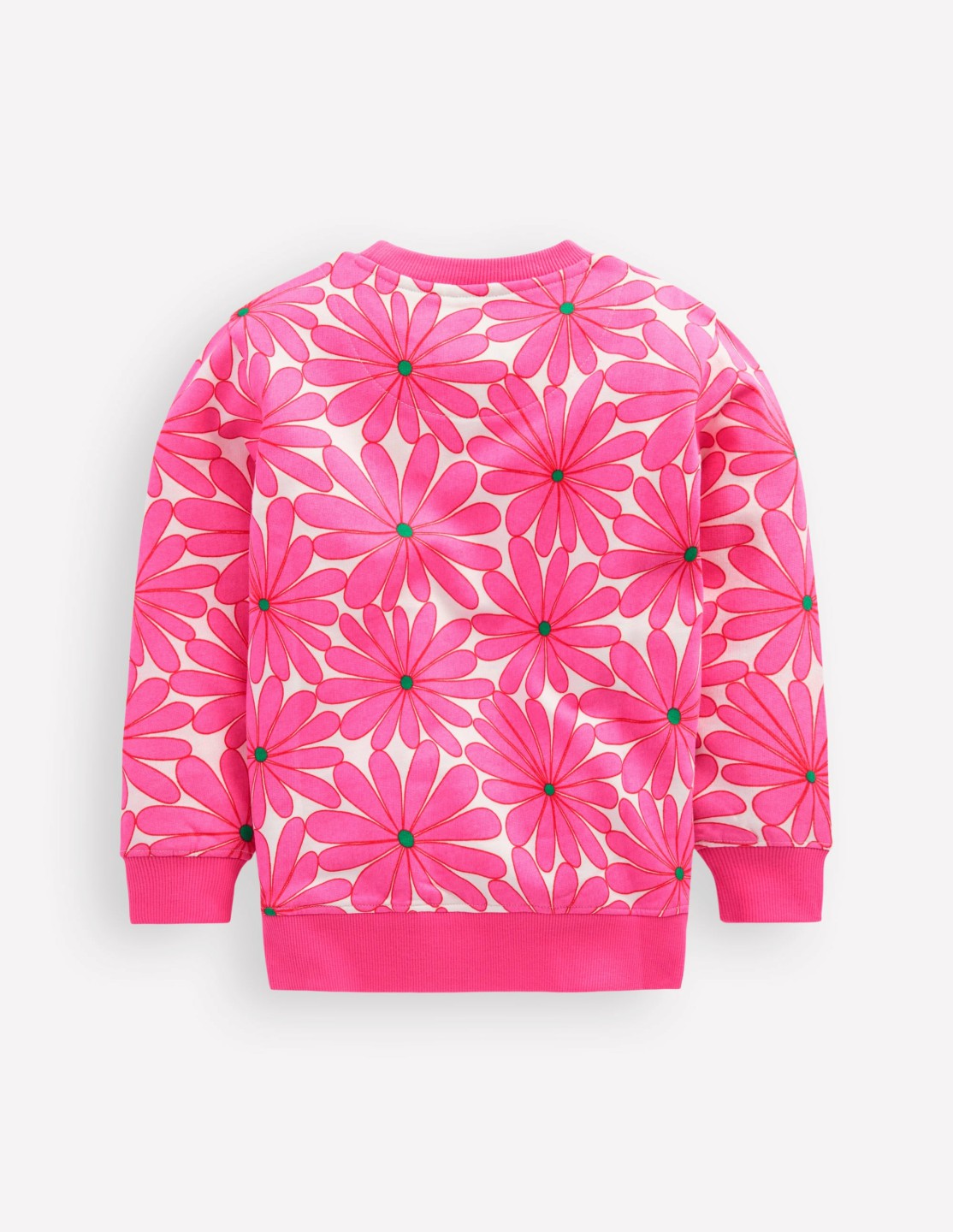 Printed Sweatshirt-Festival Pink Giant Daisy / Boden us