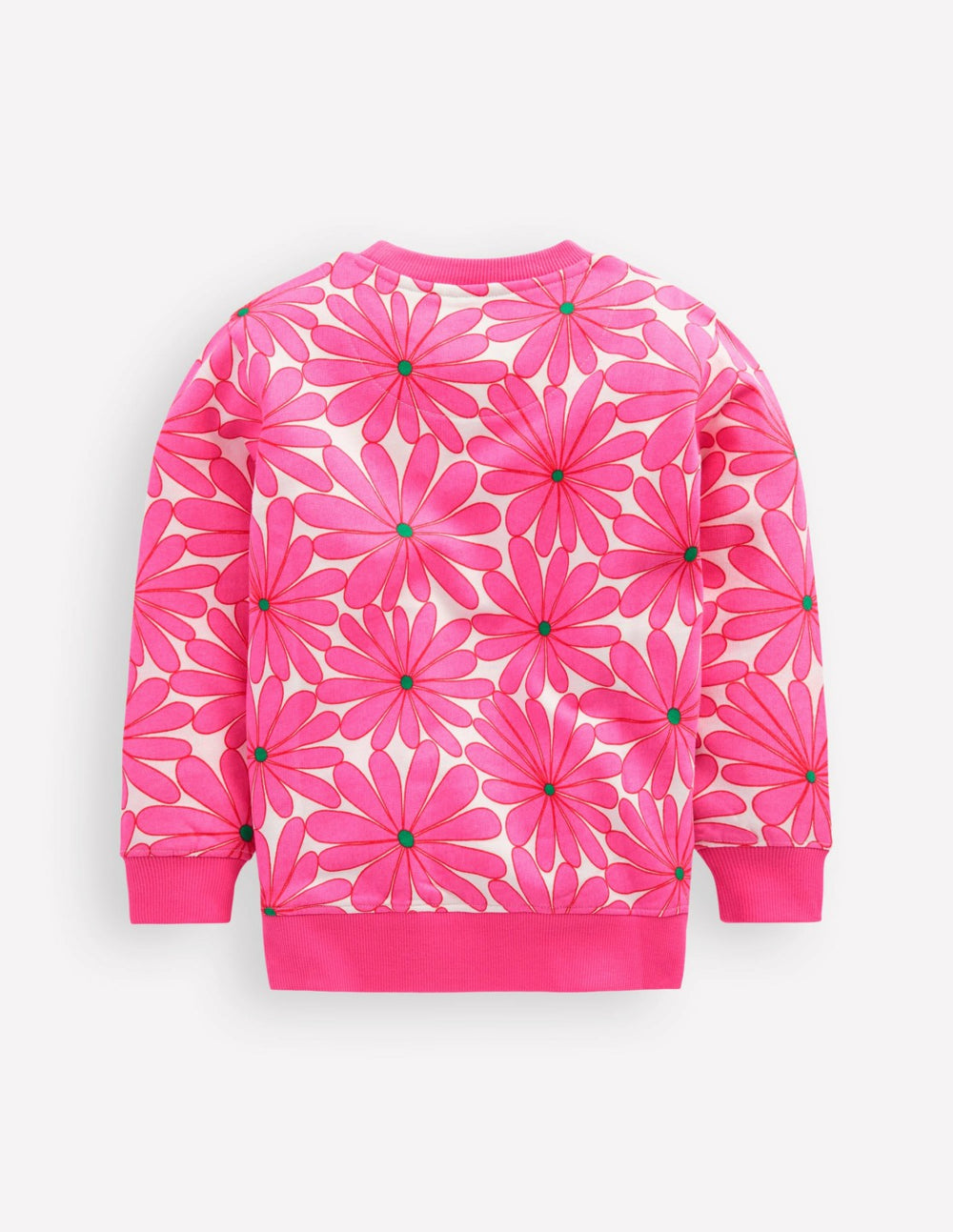 Printed Sweatshirt-Festival Pink Giant Daisy / Boden us