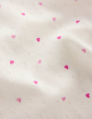 Short Sleeve Pointelle Top-Pink Hearts / Boden Sale