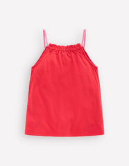 Plaited Strap Embroidered Tank-Spicy Red / Boden Outlet