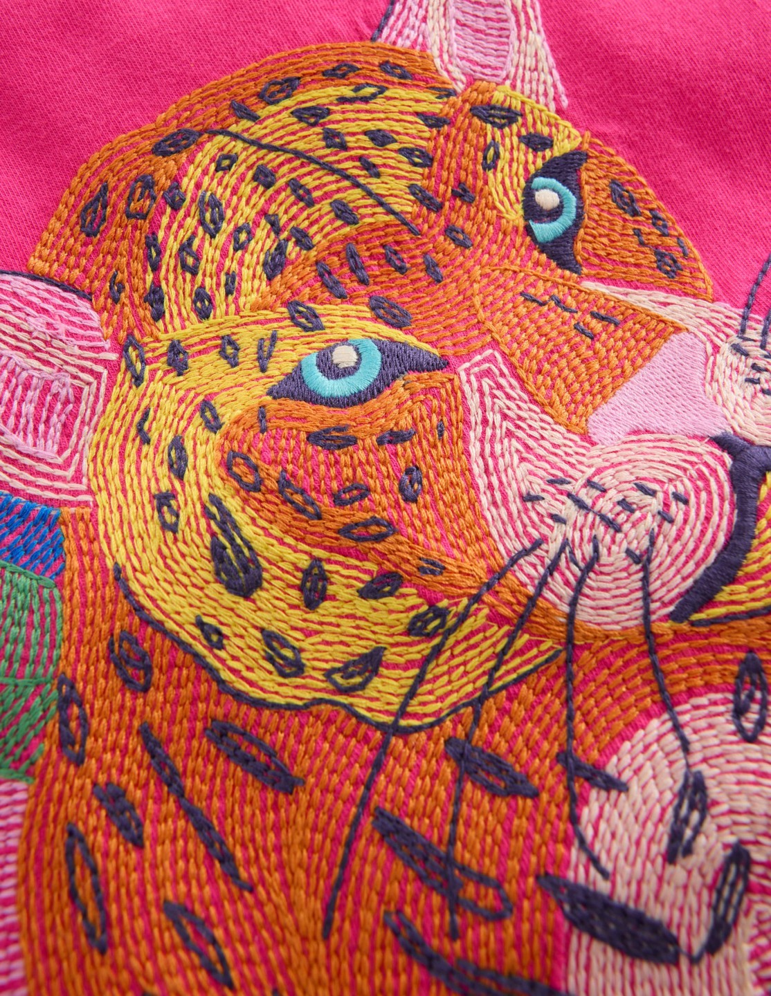 Puff Sleeve Superstitch Top-Raspberry Pink Leopard / Boden Discount