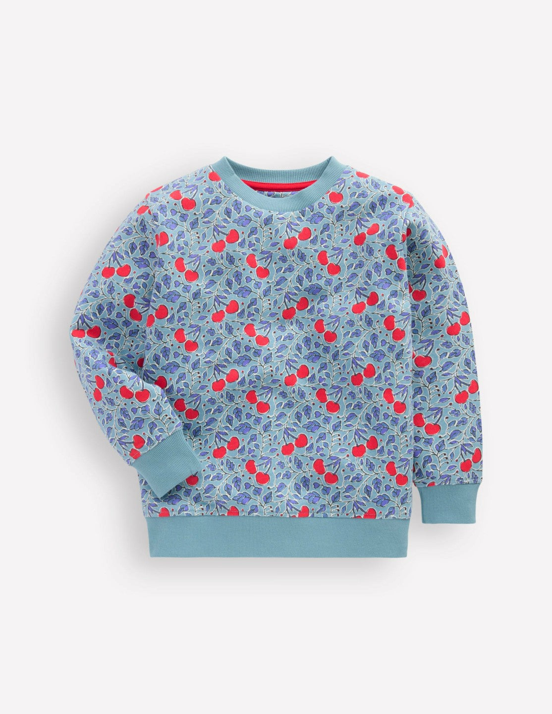 Printed Sweatshirt-Blue Cherries / Boden Online