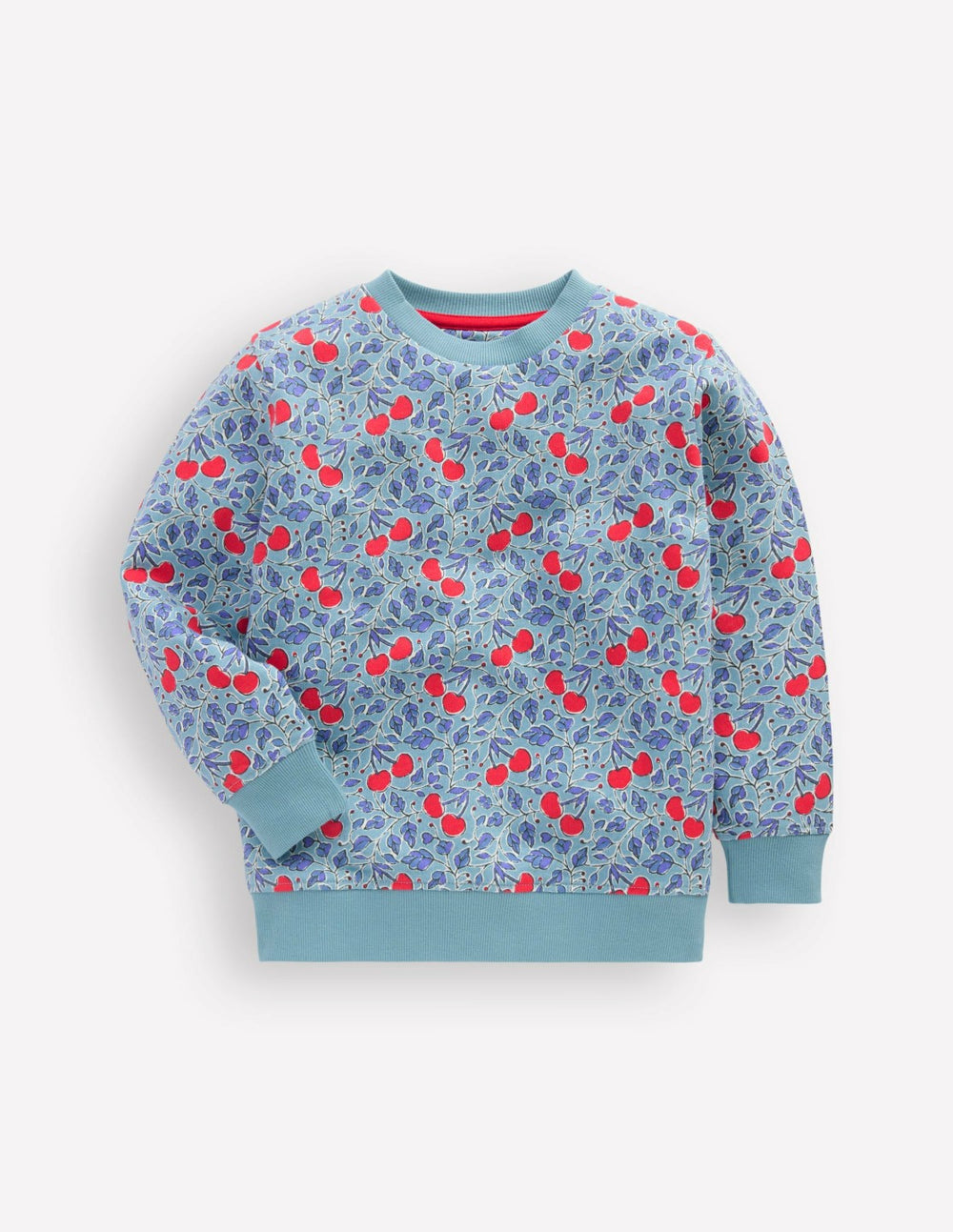 Printed Sweatshirt-Blue Cherries / Boden Online