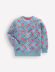 Printed Sweatshirt-Blue Cherries / Boden Online