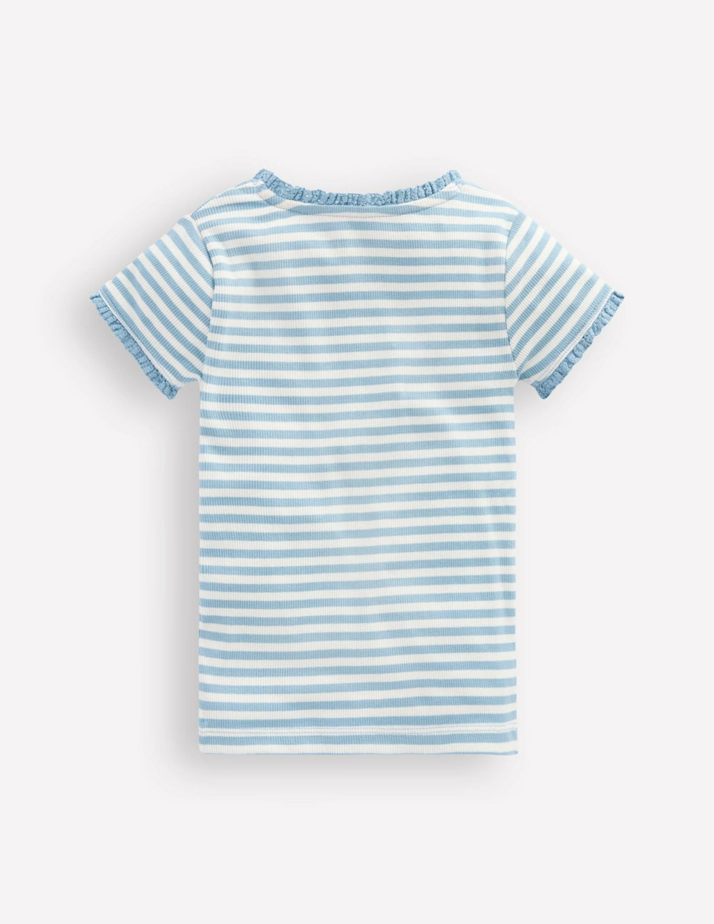 Short Sleeve Ribbed T-shirt-Glacier Blue Stripe / Boden us