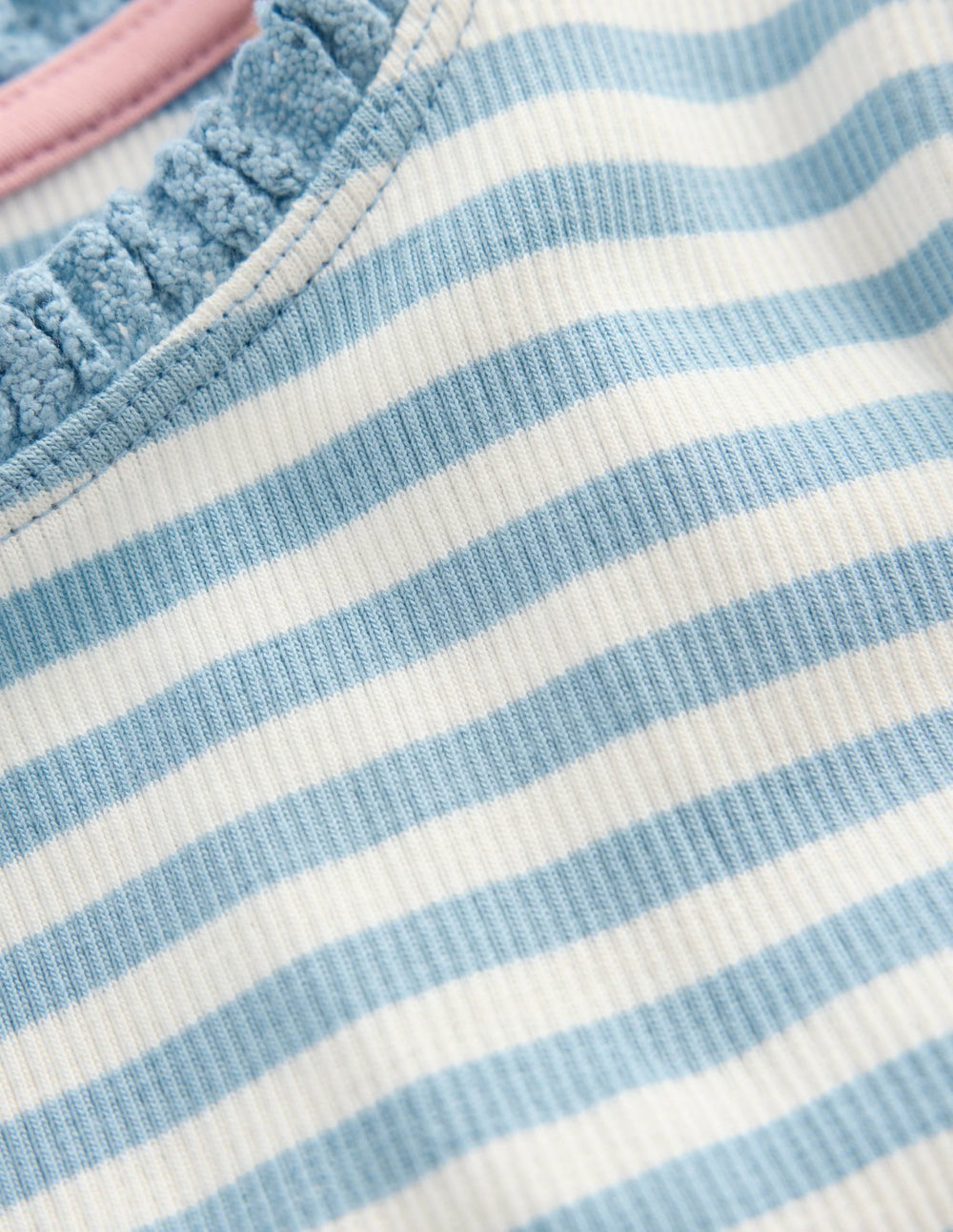 Short Sleeve Ribbed T-shirt-Glacier Blue Stripe / Boden us