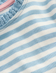 Short Sleeve Ribbed T-shirt-Glacier Blue Stripe / Boden us