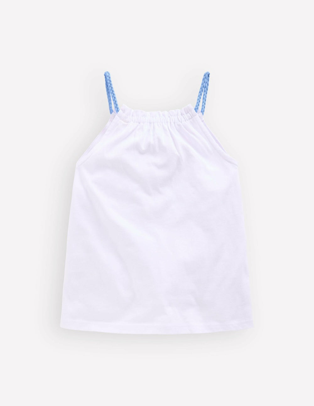 Plaited Strap Embroidered Tank-White Embroidery / Boden
