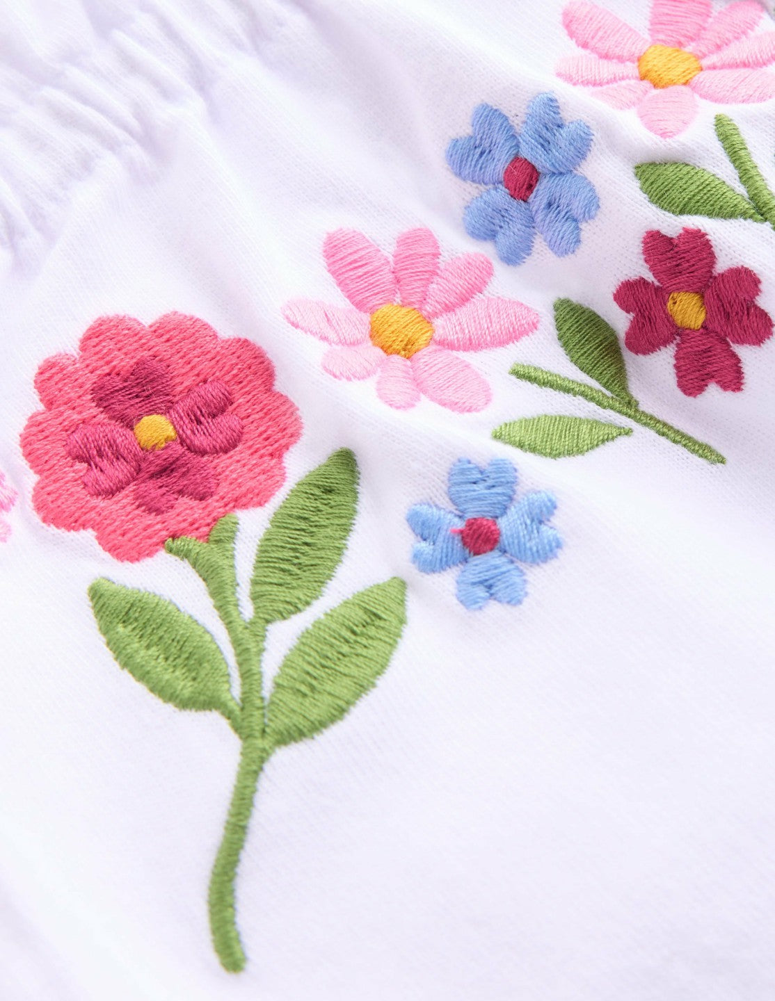 Plaited Strap Embroidered Tank-White Embroidery / Boden