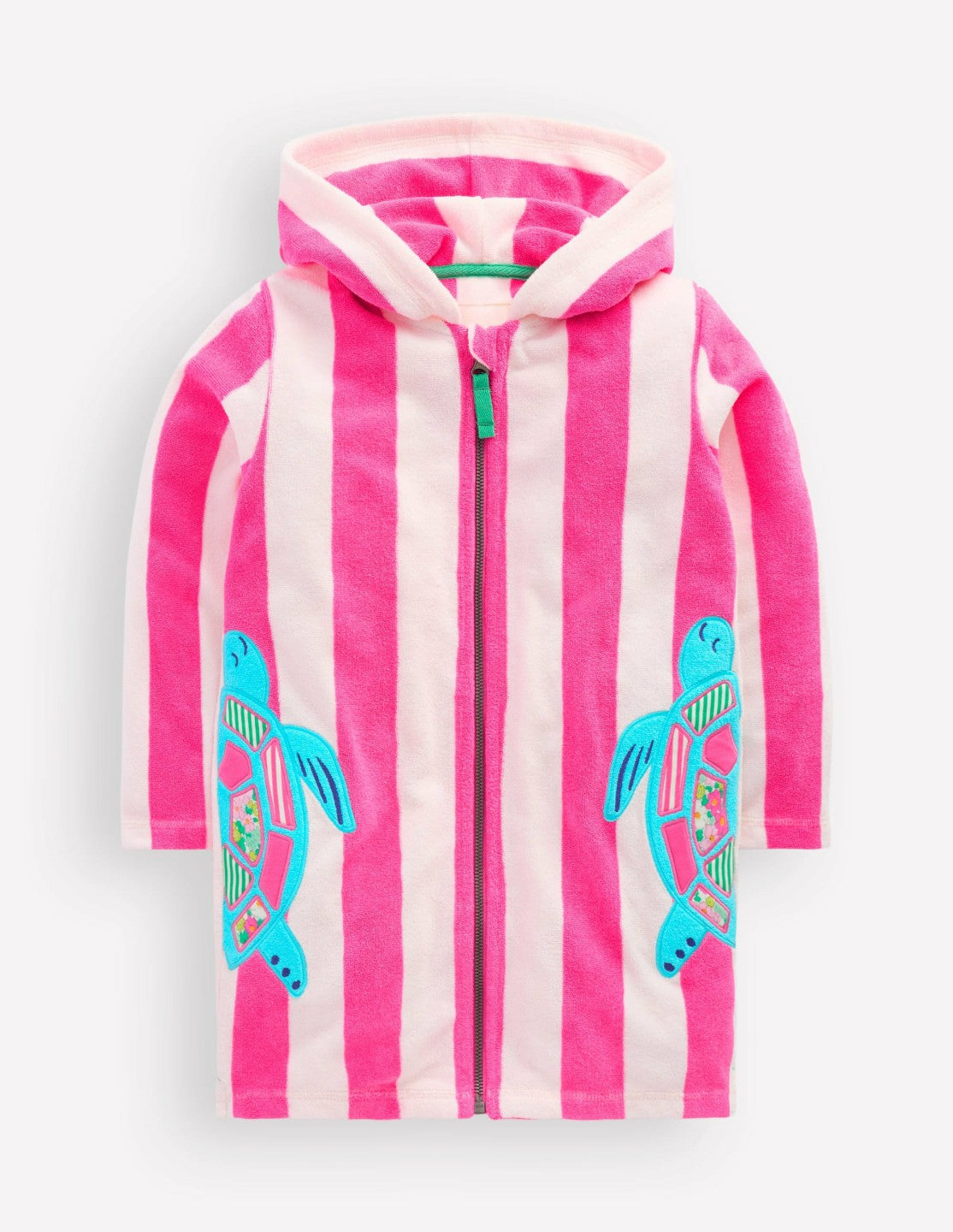 Fun Romie Towelling Zip-Up-Sorbet Pink Turtles / Boden Discount