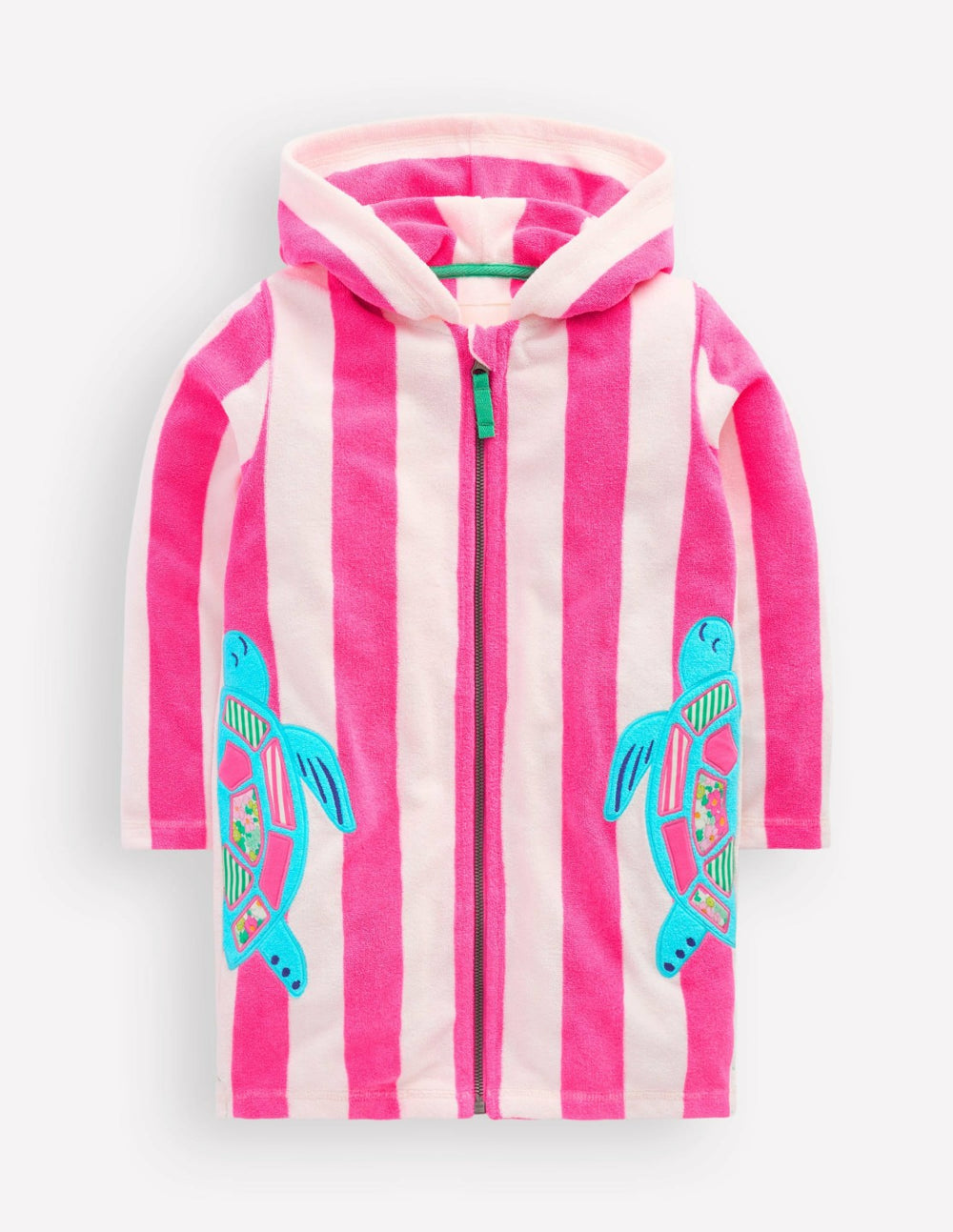 Fun Romie Towelling Zip-Up-Sorbet Pink Turtles / Boden Discount