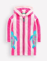 Fun Romie Towelling Zip-Up-Sorbet Pink Turtles / Boden Discount