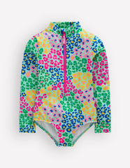 Long-sleeved Swimsuit-Multi Leopard / Boden us