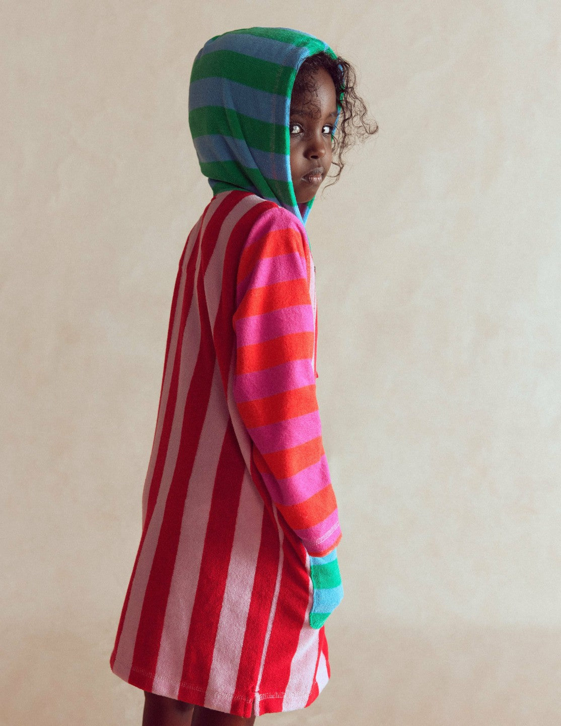 Romie Towelling Zip Throw-On-Multi Stripe / Boden Sale
