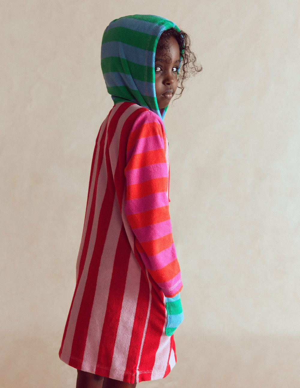 Romie Towelling Zip Throw-On-Multi Stripe / Boden Sale