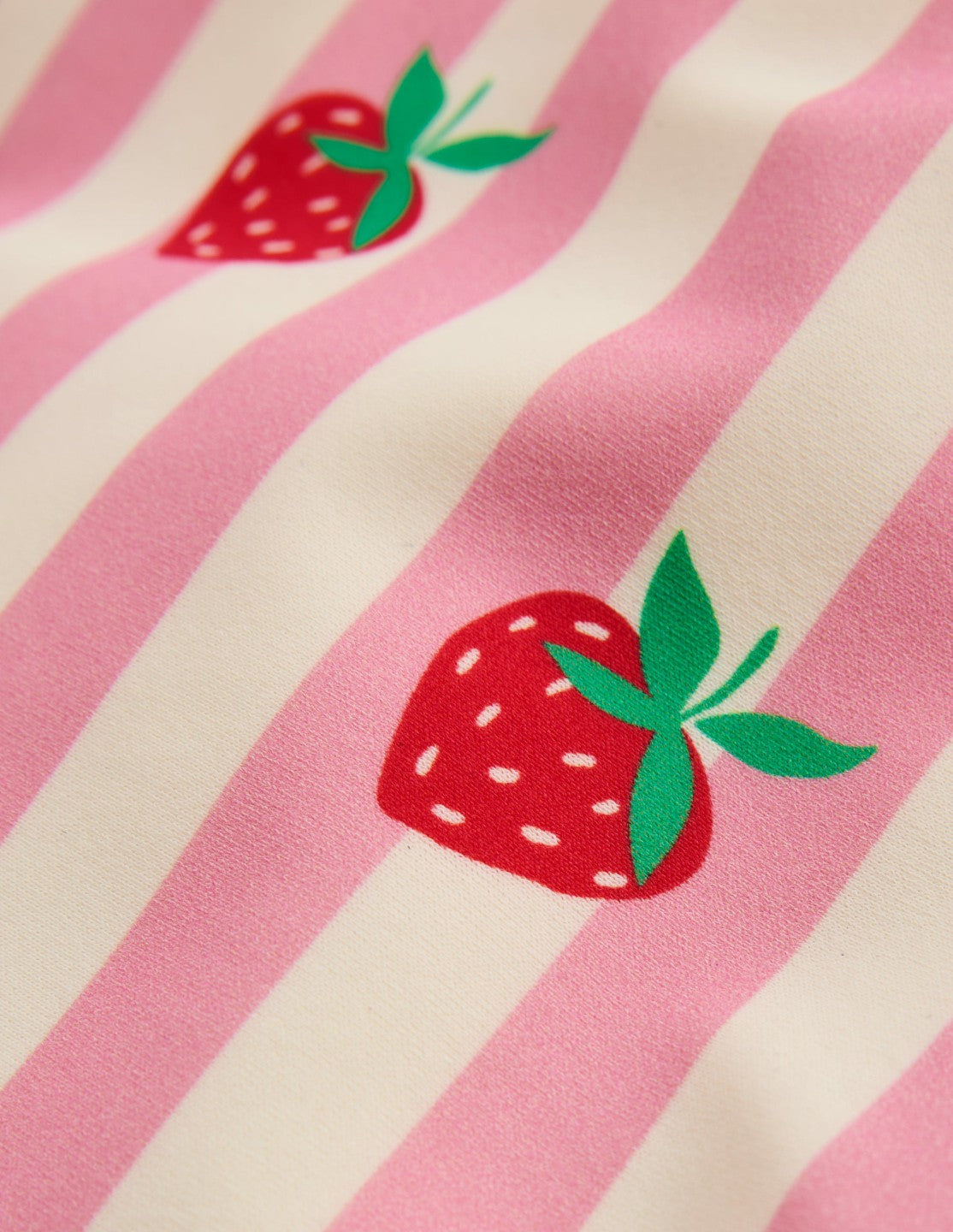 Cross-Back Printed Swimsuit-Pink Strawberry Stripe / Boden Online
