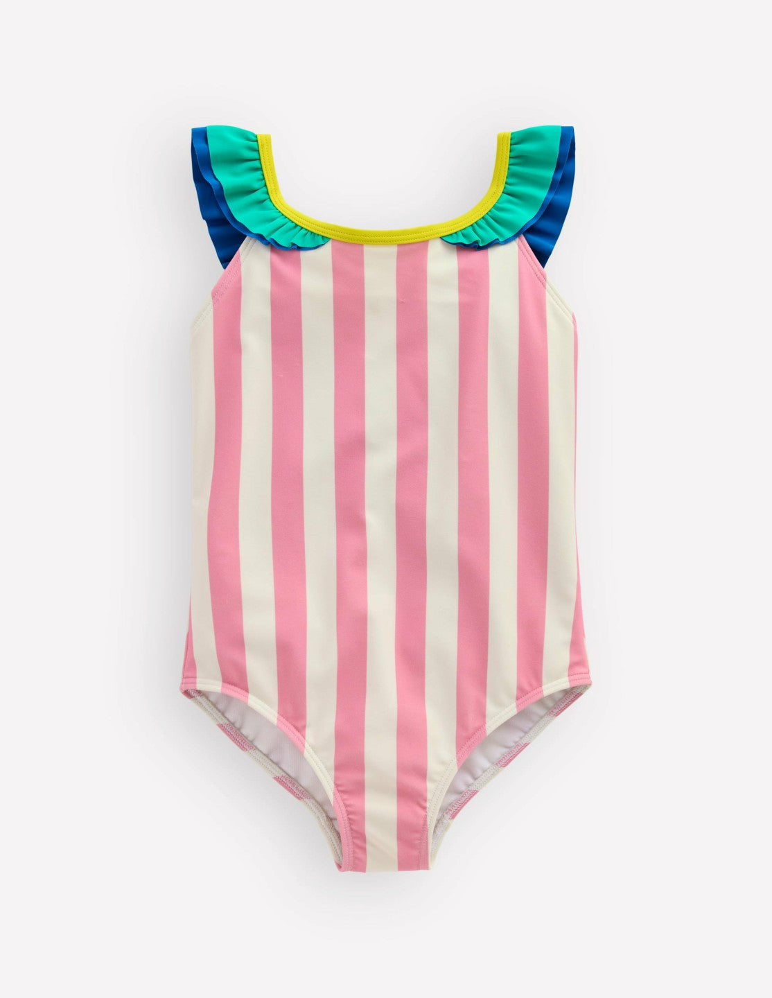 Hallie Frill Strap Swimsuit-Formica Pink Parrot / Boden Outlet