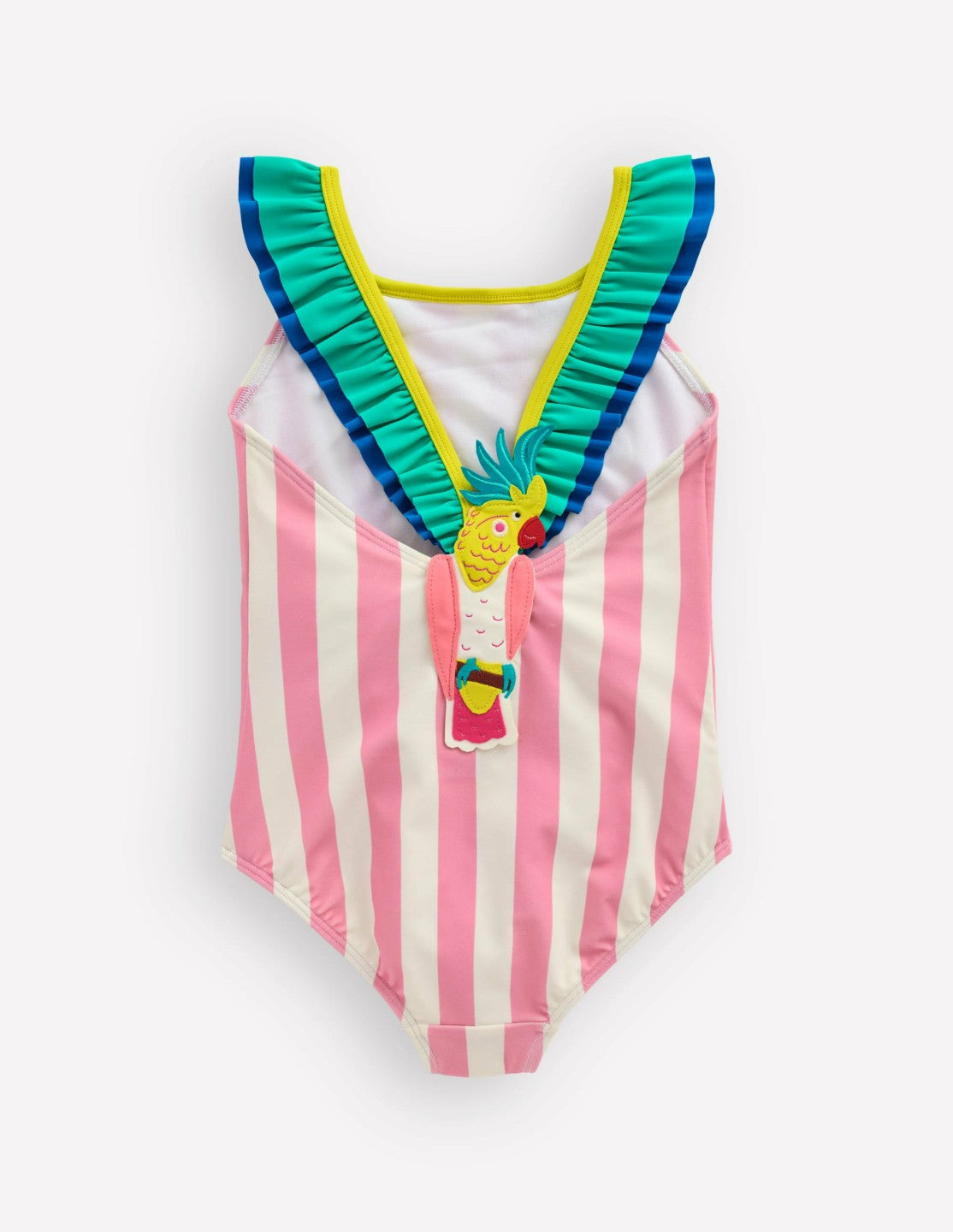 Hallie Frill Strap Swimsuit-Formica Pink Parrot / Boden Outlet