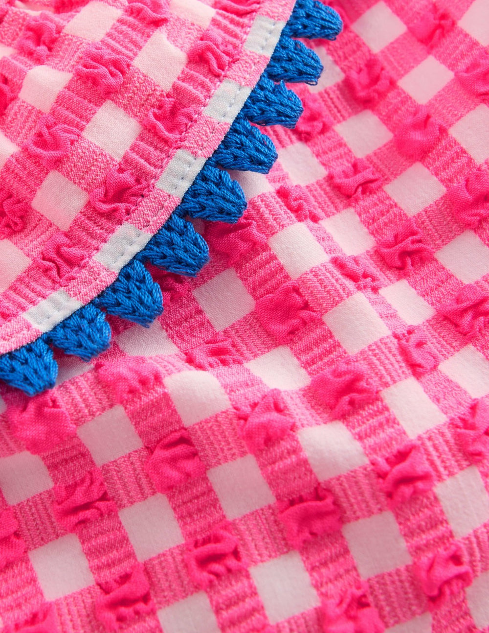 Frill V-neck Bikini Set-Neon Pink Gingham / Boden On sale