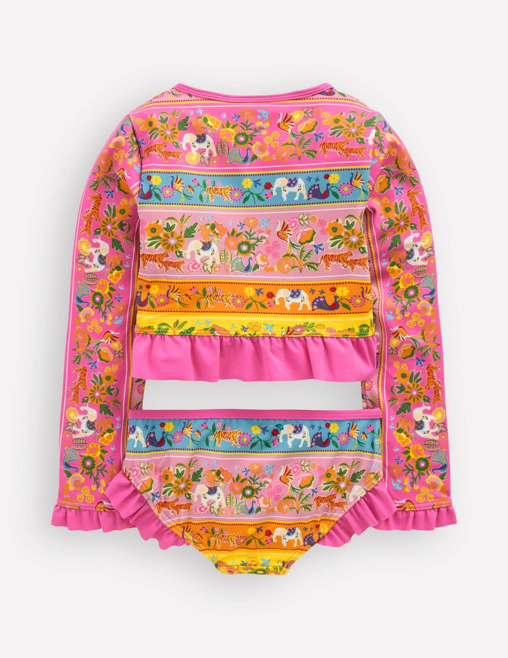 Hem Frill Rash Vest Set-Multi Tropical Animals / Boden Online
