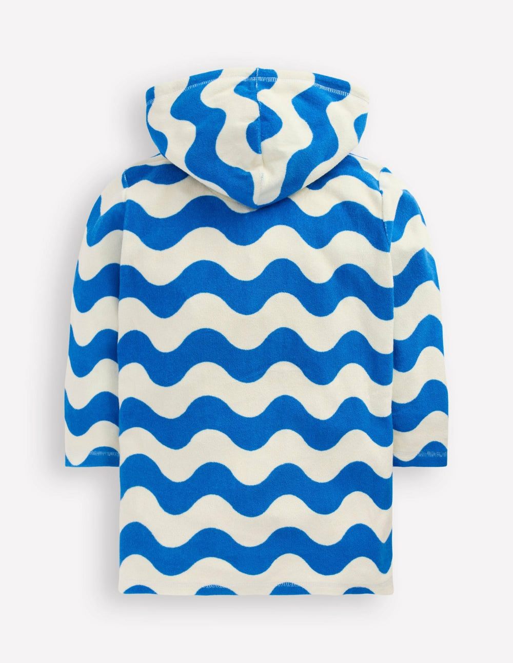 Romie Towelling Zip Throw-On-Blue and Ivory Wave / Boden