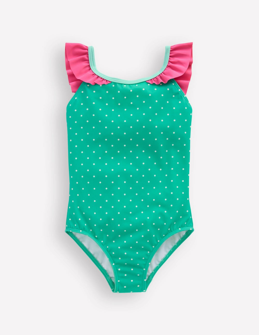 Hallie Frill Strap Swimsuit-Aqua Sea Blue Turtle / Boden Outlet