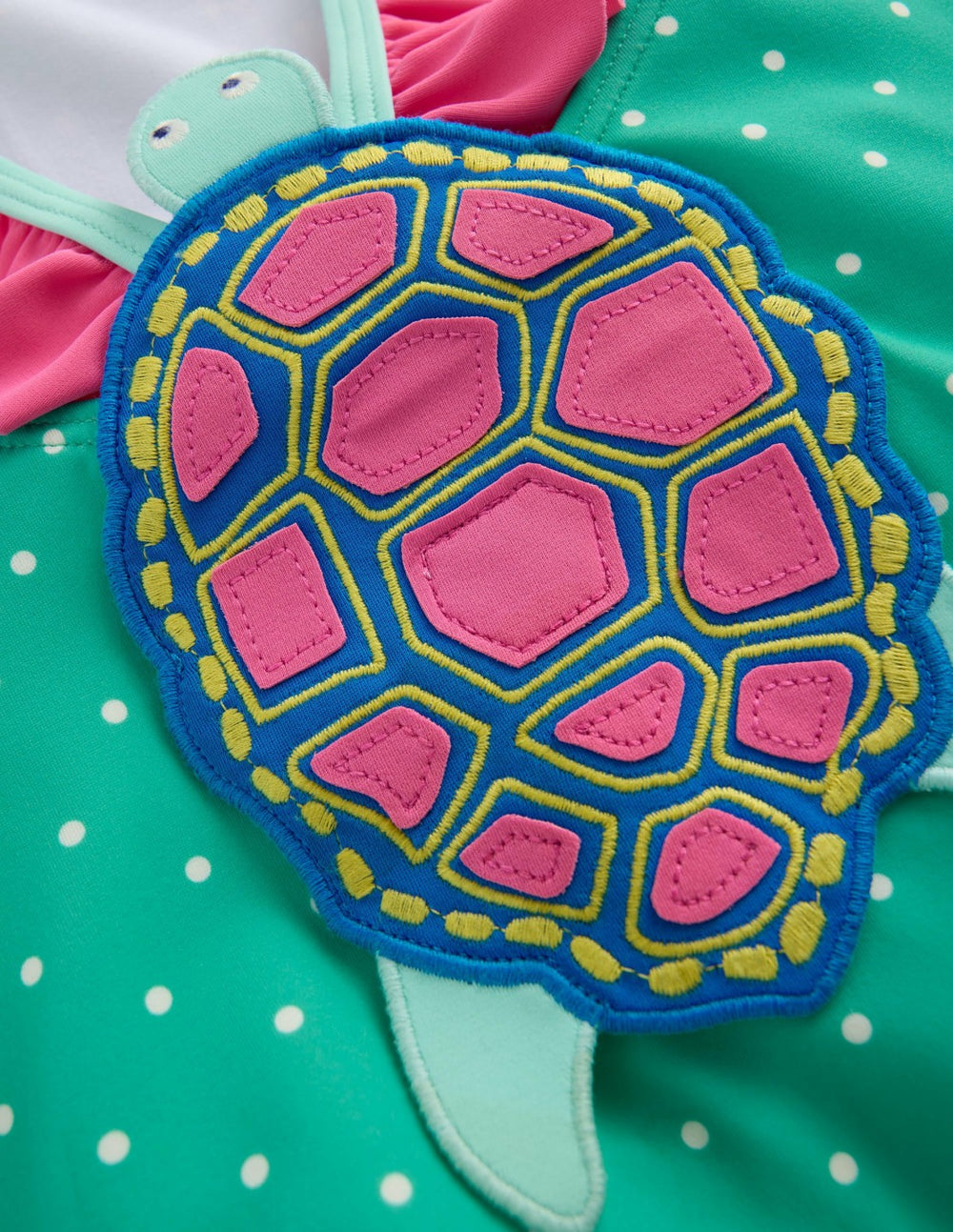 Hallie Frill Strap Swimsuit-Aqua Sea Blue Turtle / Boden Outlet