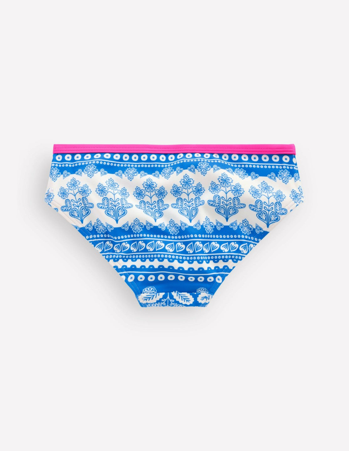 Patterned Bikini Bottoms-Azure Blue Woodblock / Boden On sale
