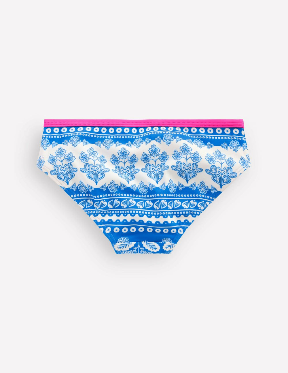 Patterned Bikini Bottoms-Azure Blue Woodblock / Boden On sale