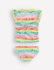 Ruched Tankini Set-Rainbow Ombre Flowerbed / Boden us