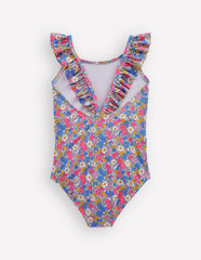 Hallie Frill Strap Swimsuit-Mini Summer Flowerbed / Boden Sale