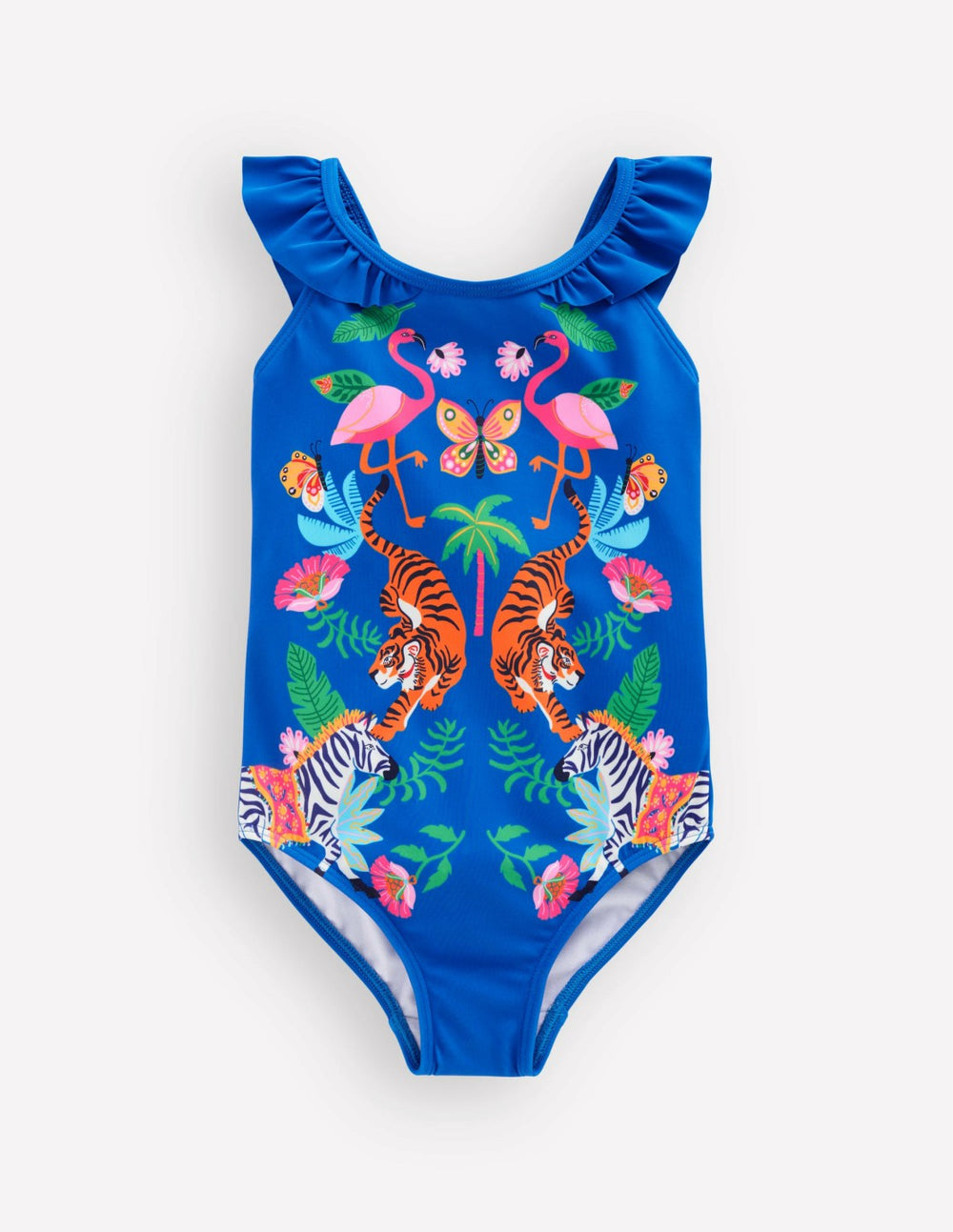Hallie Frill Strap Swimsuit-Jungle Placement / Boden Outlet