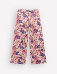 Wide Leg Jeans-Blooming Pink Floral Bloom / Boden Discount
