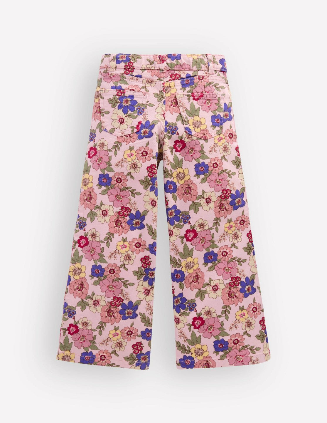 Wide Leg Jeans-Blooming Pink Floral Bloom / Boden Discount