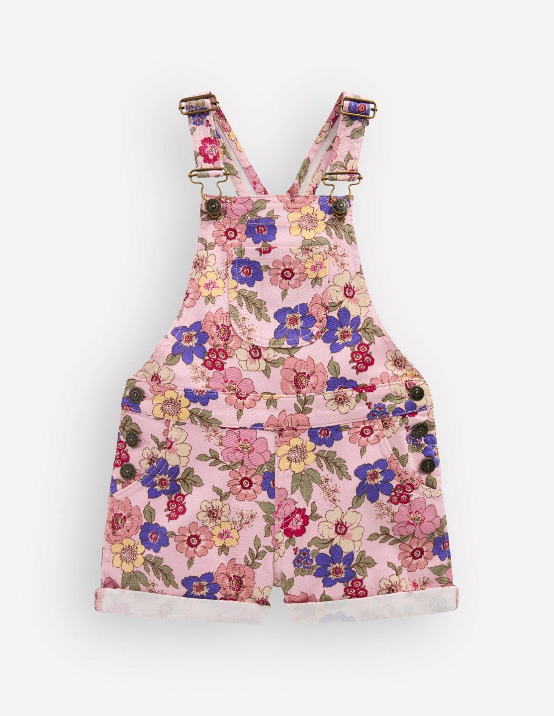 Short Overalls-Pink Floral Bloom / Boden On sale