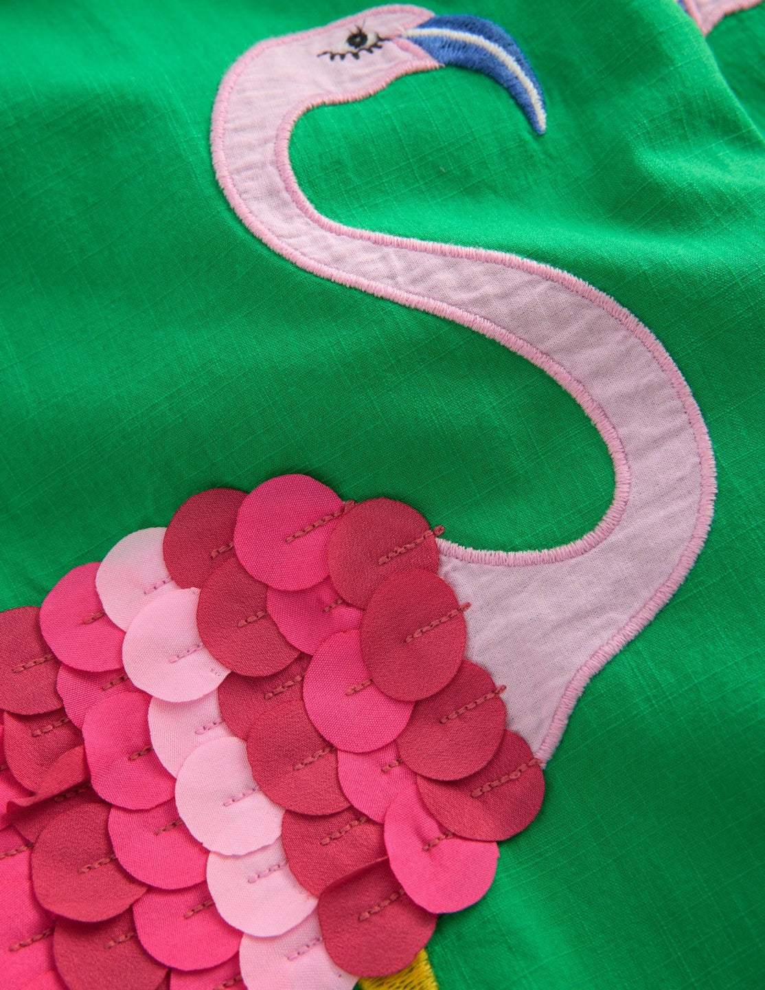 Applique Pull-on Pants-Green Flamingos / Boden On sale