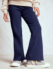Ribbed Flared Leggings-College Navy / Boden