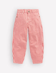 Barrel Leg Jeans-Poppy Red Tram Stripe / Boden On sale