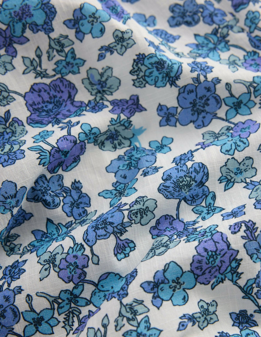 Frill Hem Pants-Blue Floral Hotch Potch / Boden Outlet