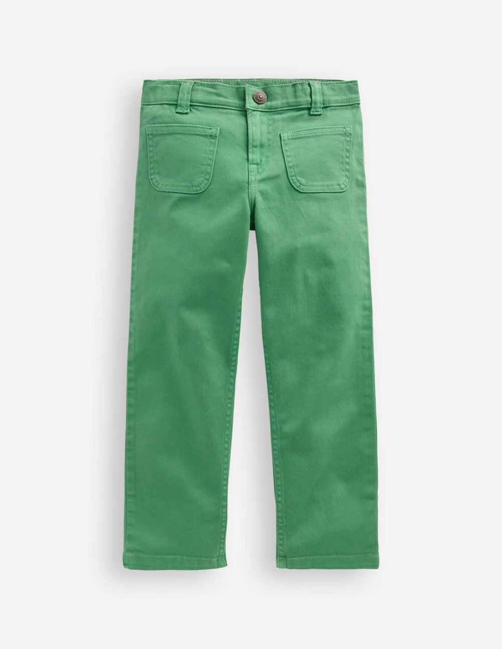 Patch Pocket Straight Jeans-Green / Boden us