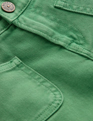 Patch Pocket Straight Jeans-Green / Boden us