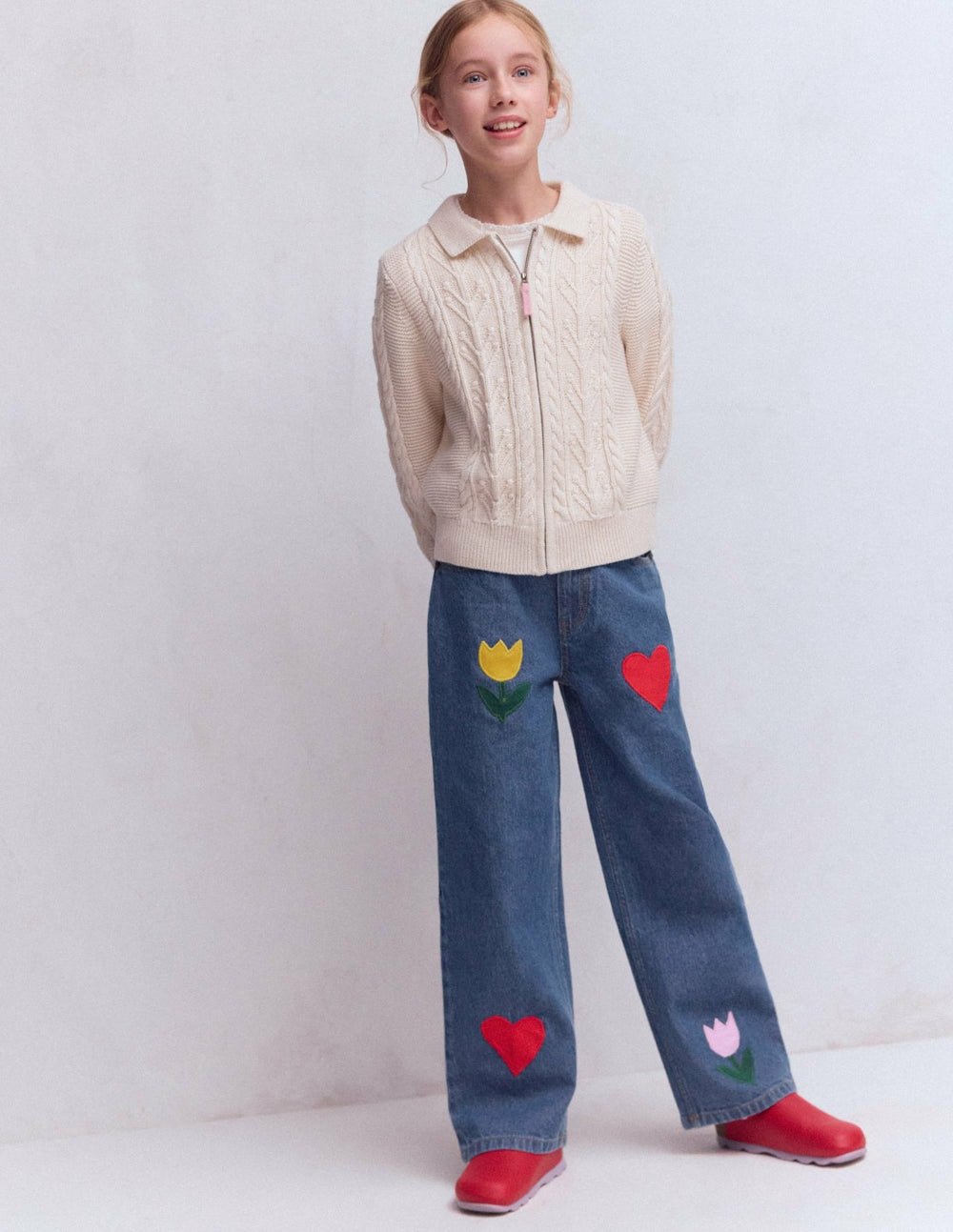 Relaxed Jean-Mid Vintage Applique / Boden Sale