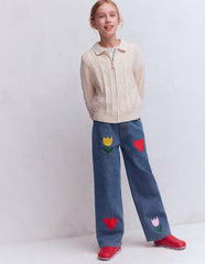 Relaxed Jean-Mid Vintage Applique / Boden Sale